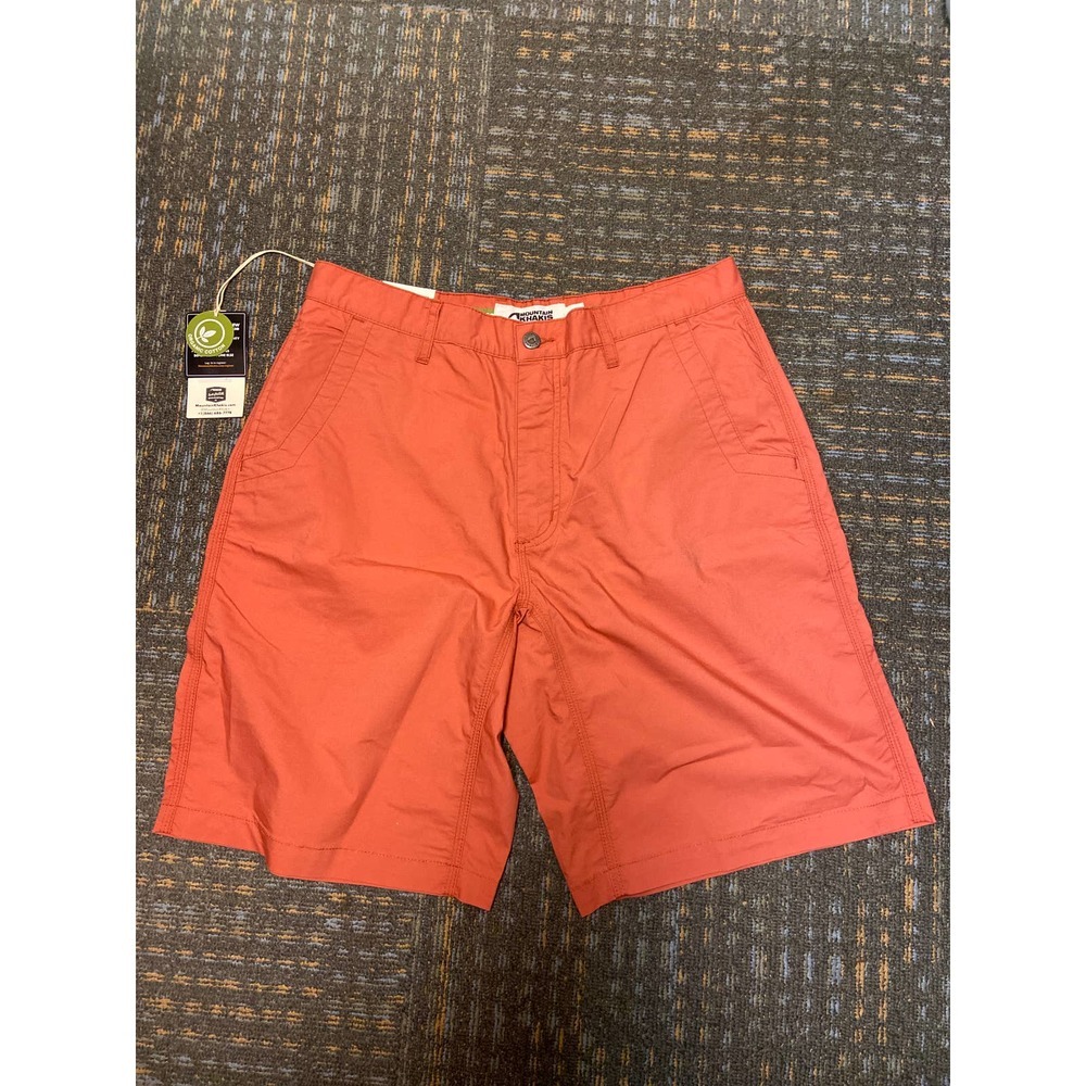 NWT Mountain Khakis shorts mens sz: 33 x 10 relaxed fit organic cotton